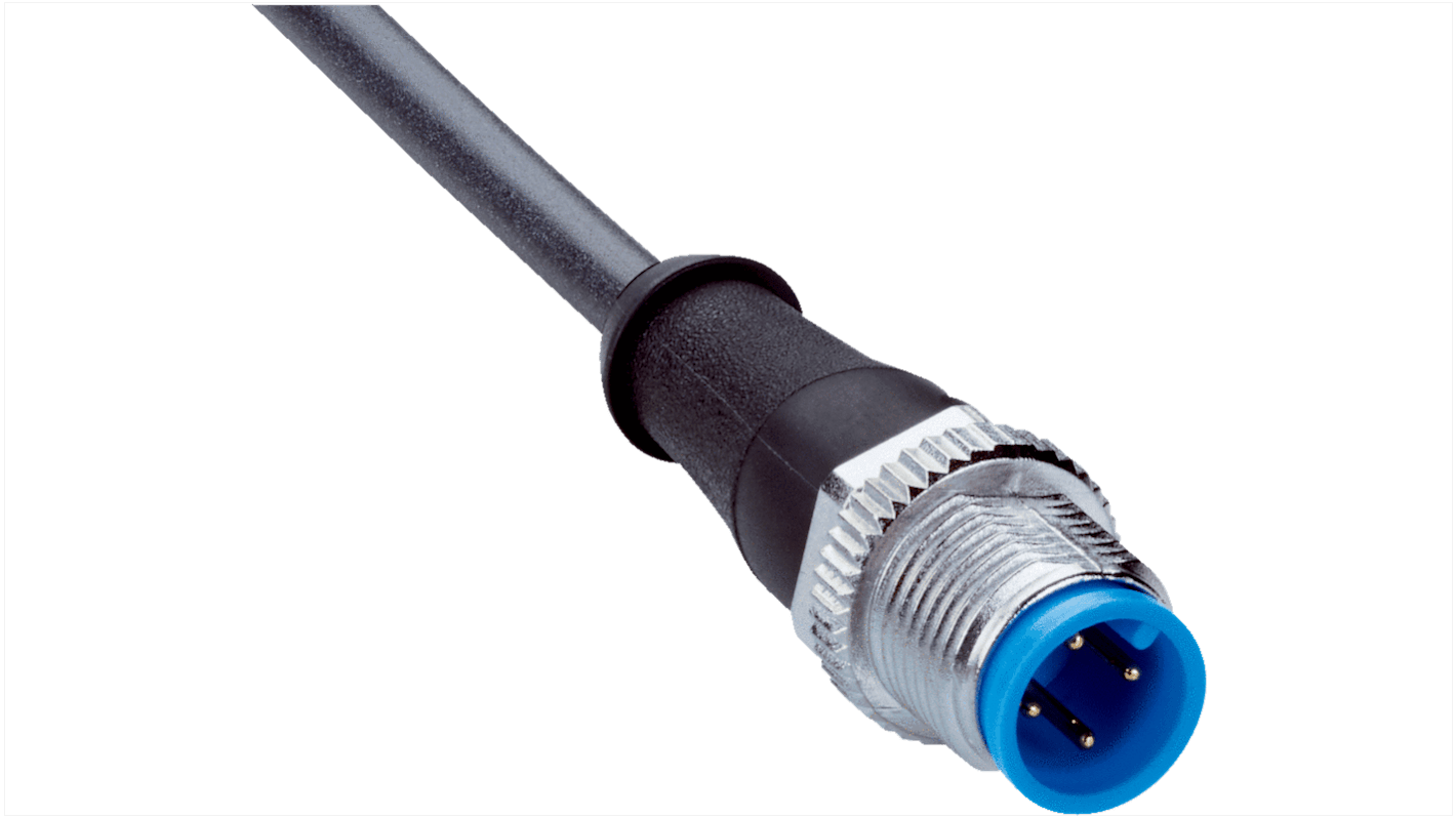 Złącze i kabel ze złączem Złącze M12 liczba rdzeni 4 długość 5m Rodzaj A Męskie