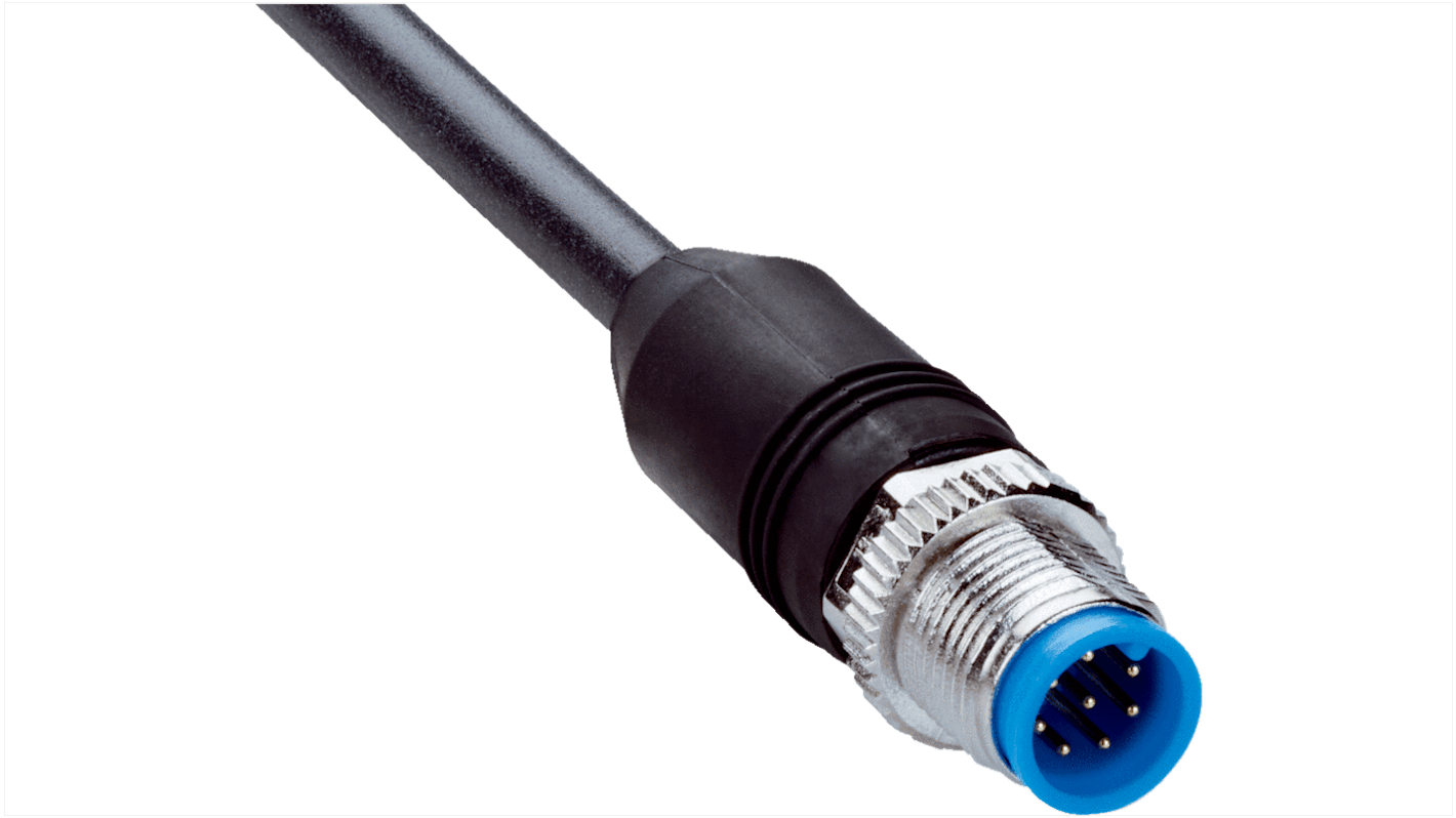 Sick Straight Male 8 way M12 to Connector & Cable, 2m