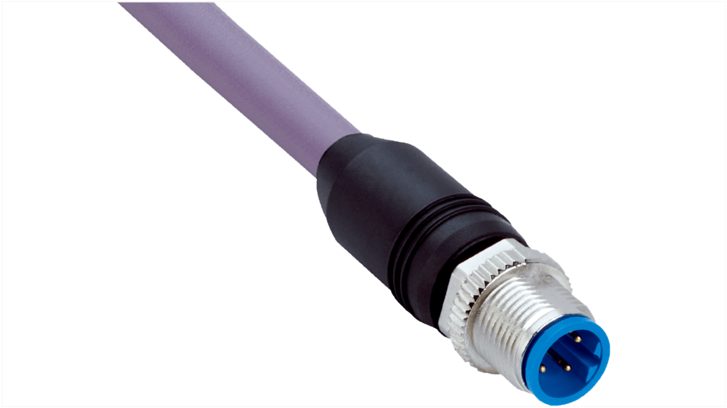 Złącze i kabel ze złączem Złącze M12 liczba rdzeni 2 długość 5m Rodzaj A Męskie Złącze B Flying Leads