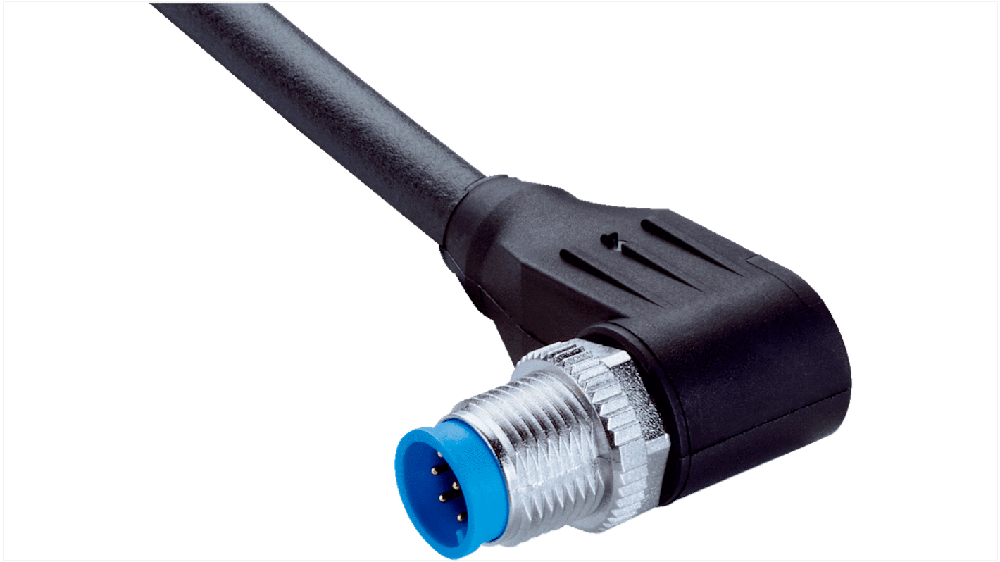 Sick Right Angle Male 8 way M12 to Connector & Cable, 10m