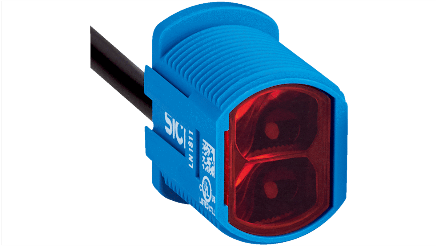 Rs-Online Sensore fotoelettrico Cilindrico SICK a retroriflessione rilevamento 7 8 mm uscita PNP / NPN