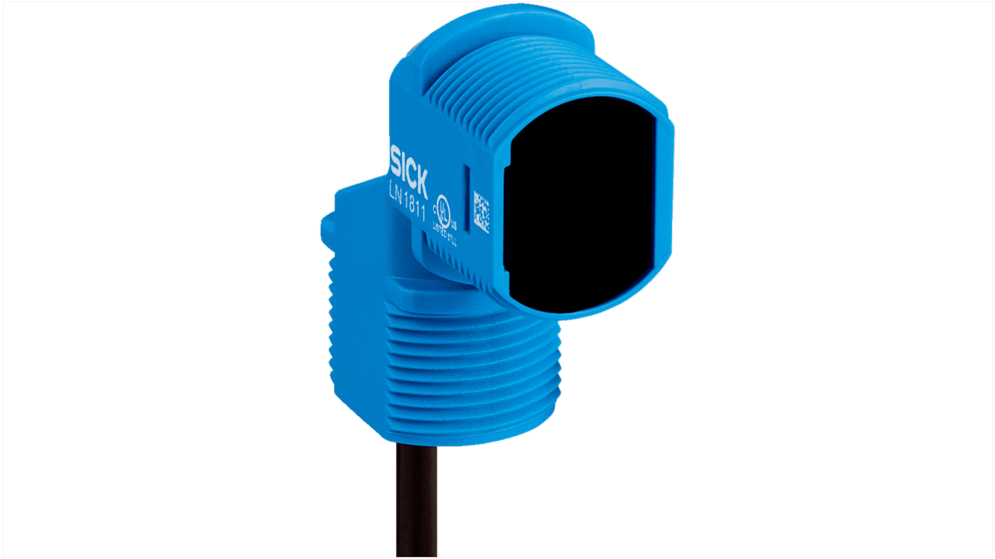 Rs-Online Sensore fotoelettrico Cilindrico SICK Soppressione di sfondo rilevamento 100 m uscita PNP / NPN