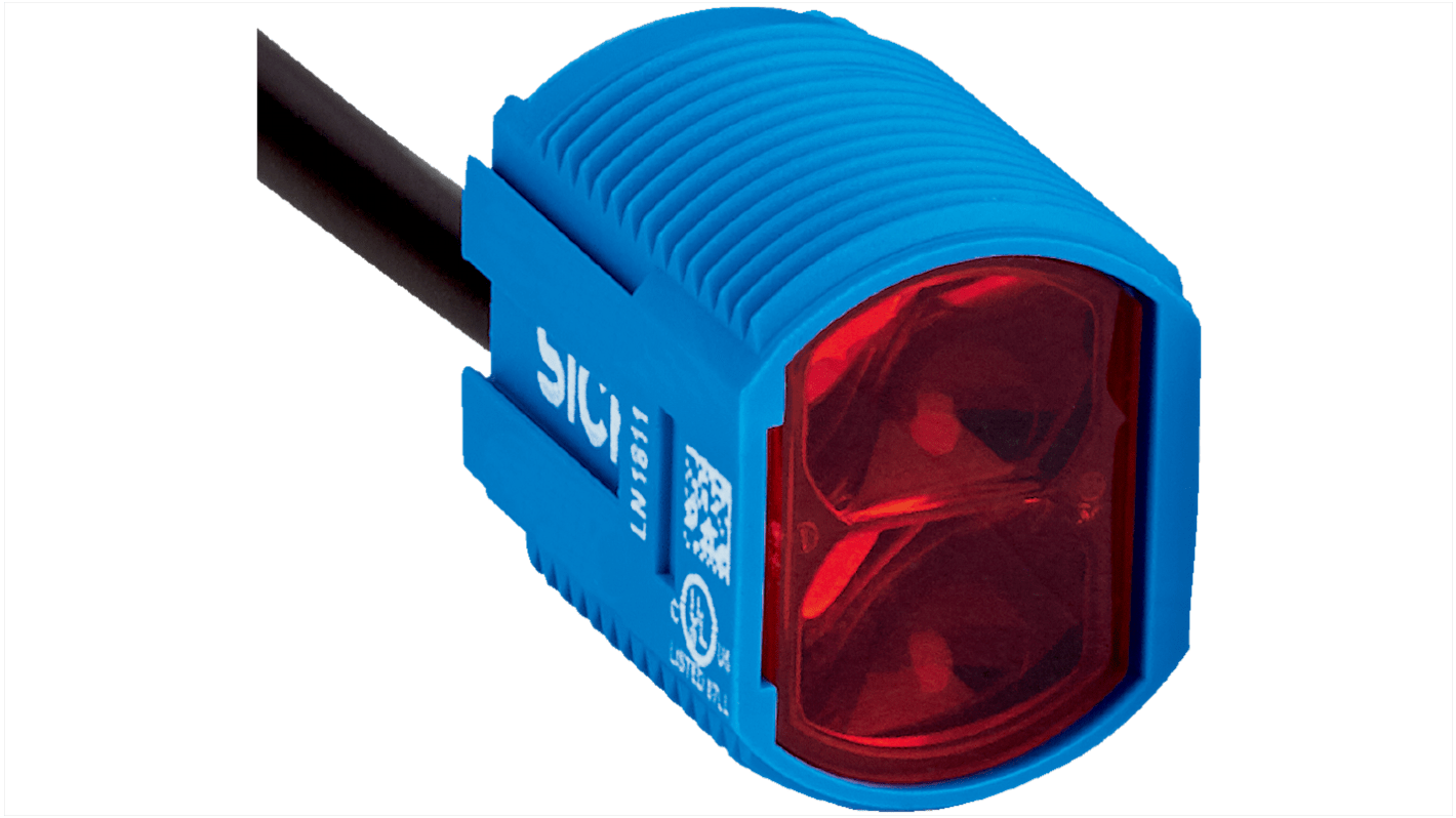 Rs-Online Sensore fotoelettrico Cilindrico SICK Soppressione di sfondo rilevamento 100 m uscita NPN