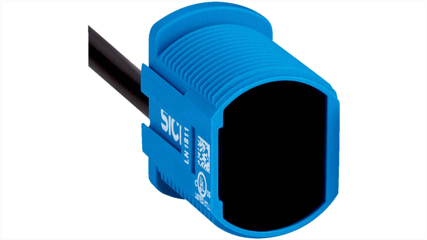 Rs-Online Sensore fotoelettrico Cilindrico SICK Soppressione di sfondo rilevamento 100 m uscita NPN
