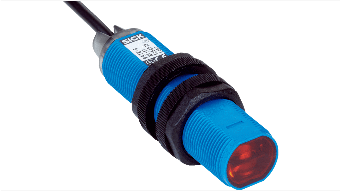 Rs-Online Sensore fotoelettrico Cilindrico SICK Attraverso il fascio rilevamento 15 m uscita PNP