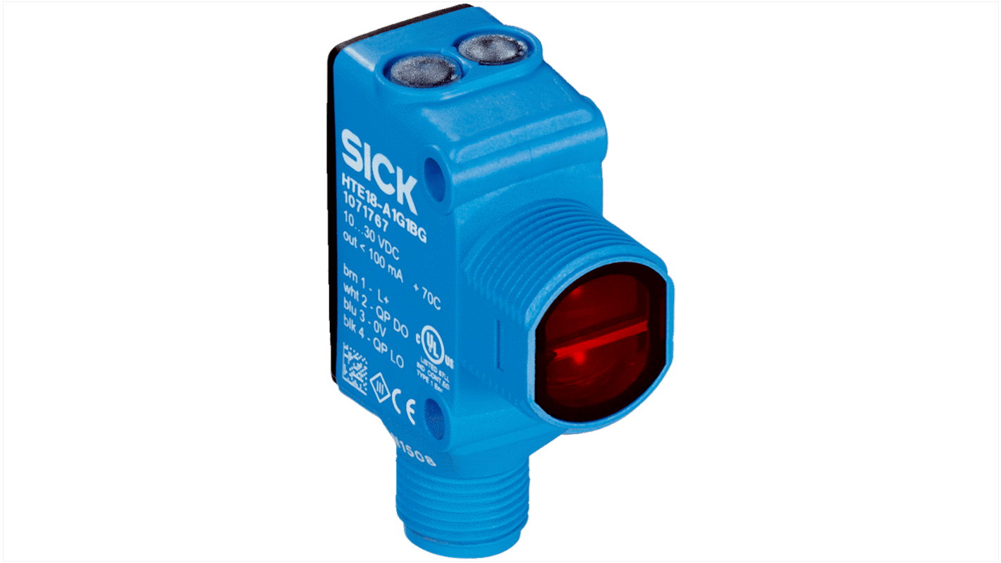 Rs-Online Sensore fotoelettrico Cilindrico SICK a retroriflessione rilevamento 6 5 m uscita PNP/NPN