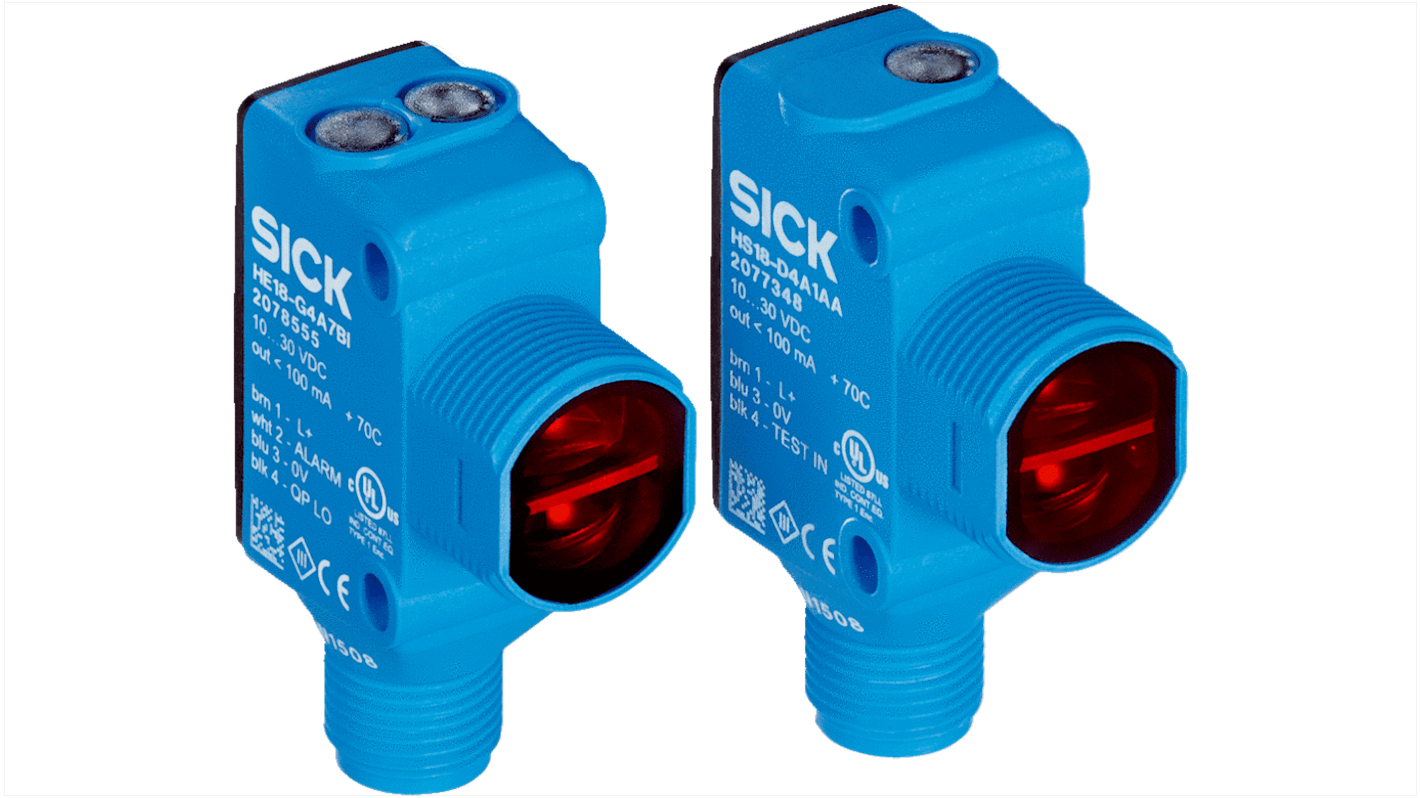 Rs-Online Sensore fotoelettrico Rettangolare SICK Attraverso il fascio rilevamento 20 m uscita PNP / NPN