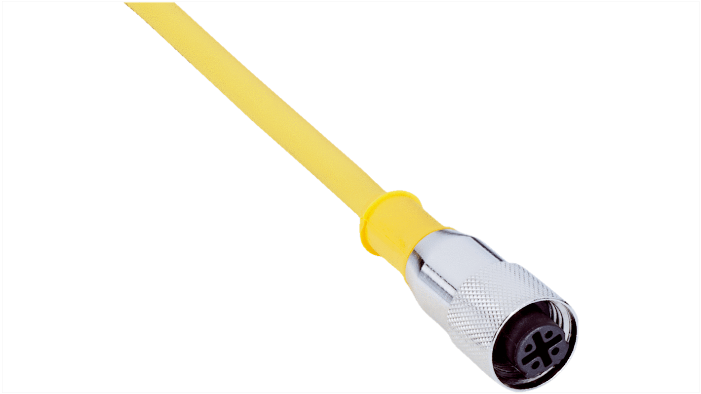 SICK Straight Female 4 way 4 Pin Socket to Connector & Cable, 2m