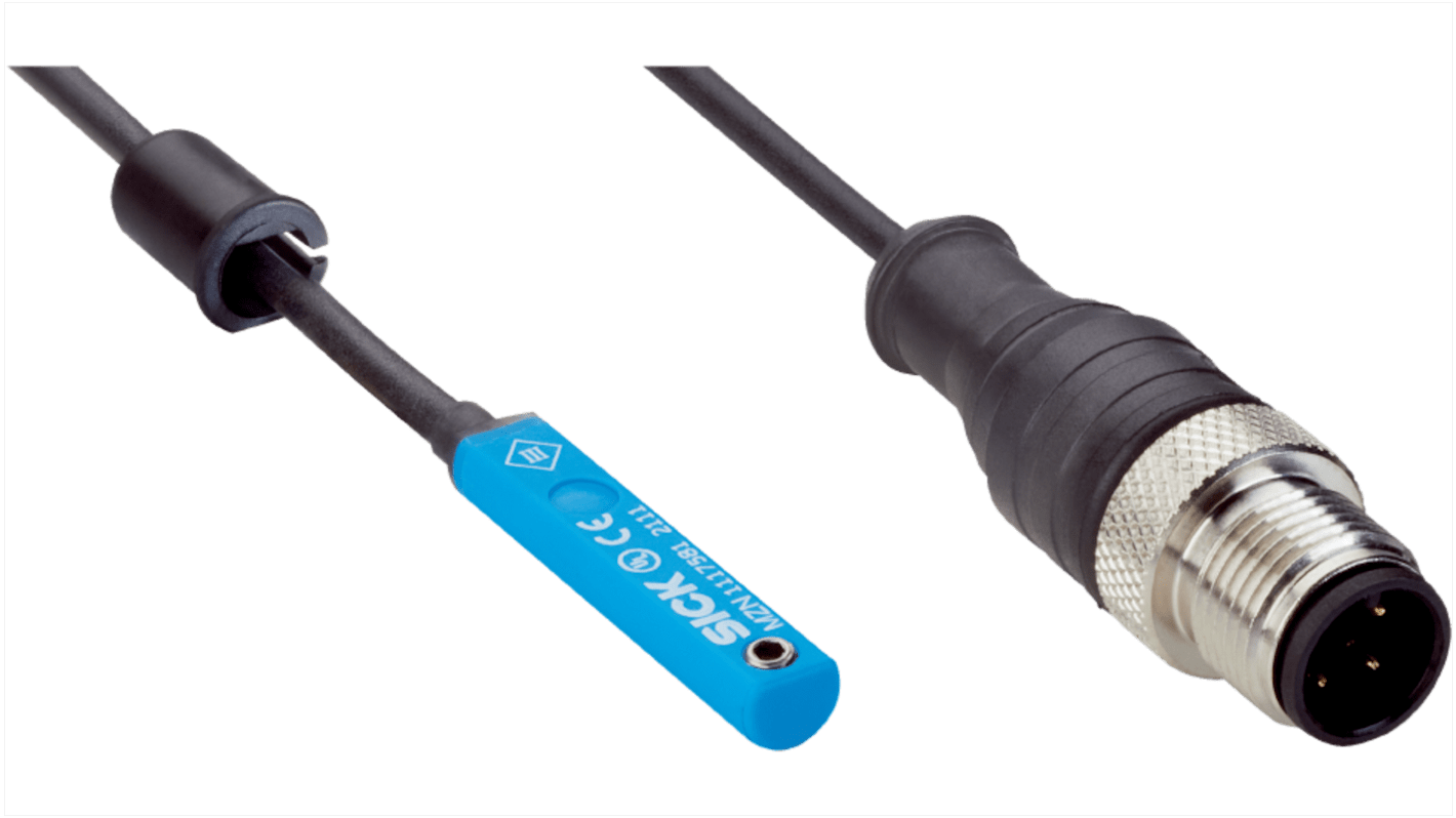 SICK T-slot Pneumatic Cylinder Sensor, IP67, 10 → 30V dc, PNP Operation, MZN, with LED indicator