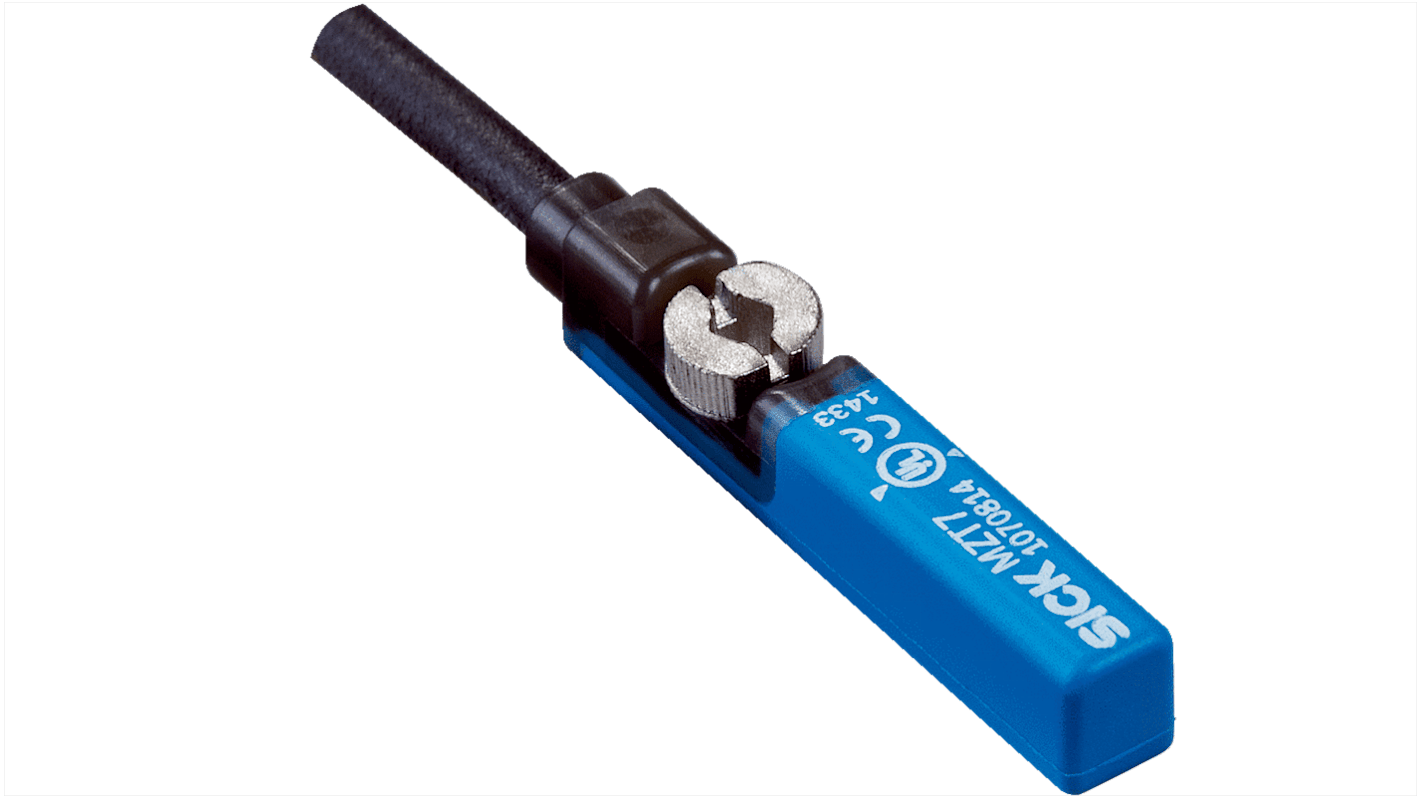 SICK C-slot Pneumatic Cylinder Sensor, IP65, IP67, 10 → 30V dc, NPN Operation, MZT7, with LED indicator