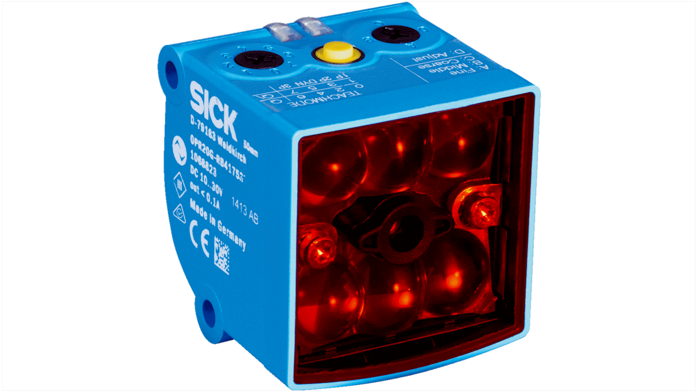 Rs-Online Sensore fotoelettrico Rettangolare SICK IO-LINK rilevamento 50 mm uscita PNP / NPN