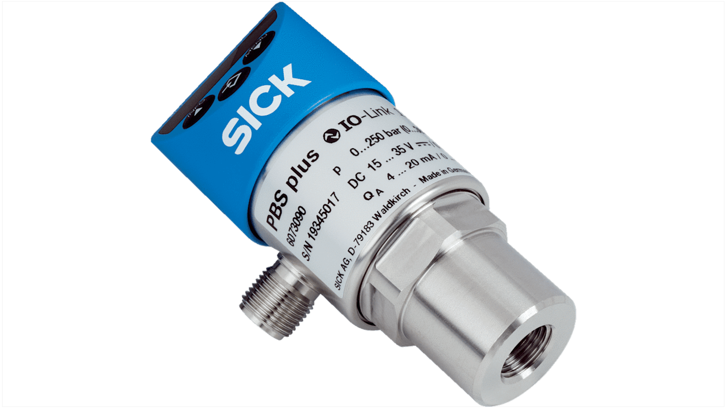 Czujnik ciśnienia 10bar IO-Link/PNP/NPN + 4 → 20 mA SICK gazu 4 → 20 mA