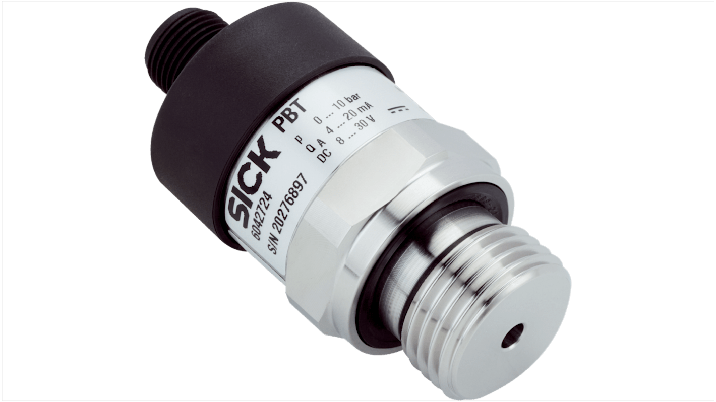 SICK PBT Series Pressure Sensor, -1bar Min, 3bar Max, Relative Reading