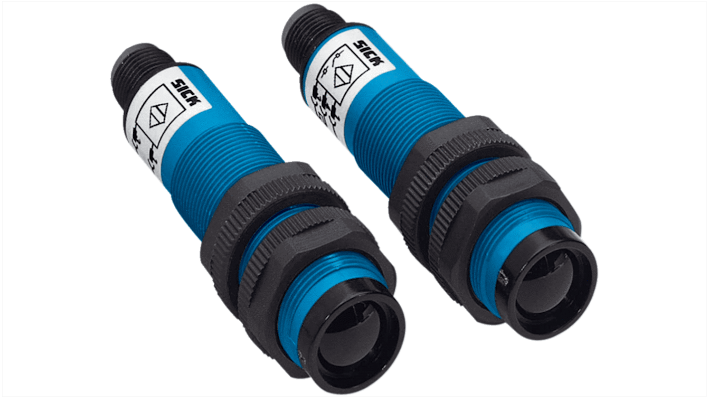 Rs-Online Sensore fotoelettrico Cilindrico SICK Attraverso il fascio rilevamento 22 m uscita TRIAC