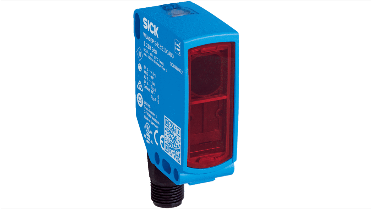 Rs-Online Sensore fotoelettrico Rettangolare SICK a retroriflessione rilevamento 10 m uscita PNP / NPN