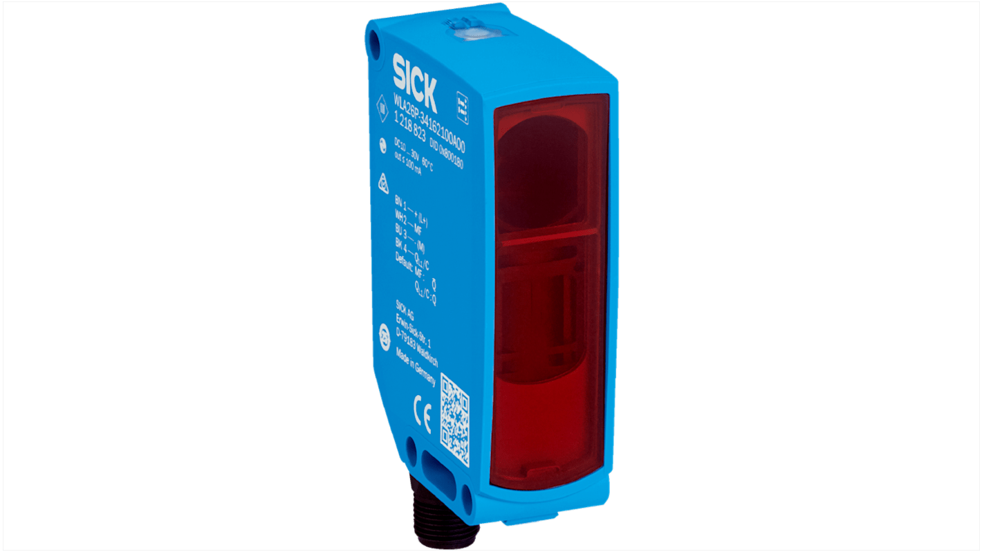 Rs-Online Sensore fotoelettrico Rettangolare SICK a retroriflessione rilevamento 18 m uscita PNP / NPN