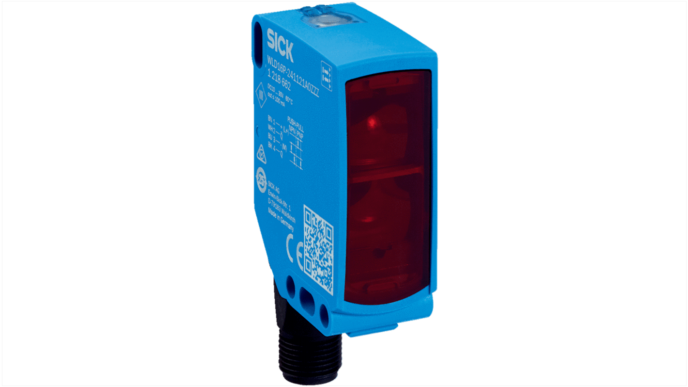 Rs-Online Sensore fotoelettrico Rettangolare SICK a retroriflessione rilevamento 9 5 m uscita PNP / NPN