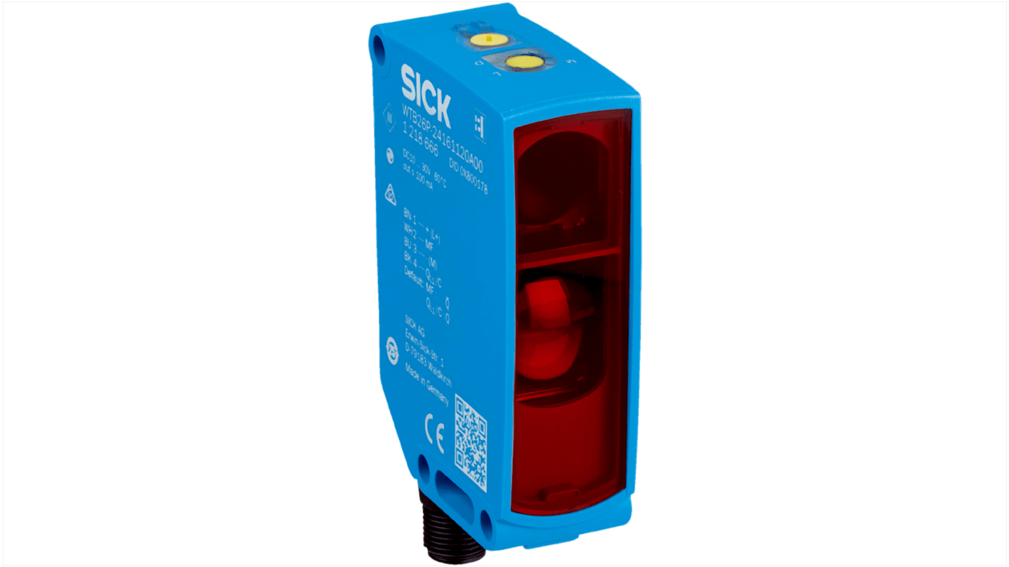 Rs-Online Sensore fotoelettrico Rettangolare SICK IO-LINK rilevamento 3000 mm uscita PNP