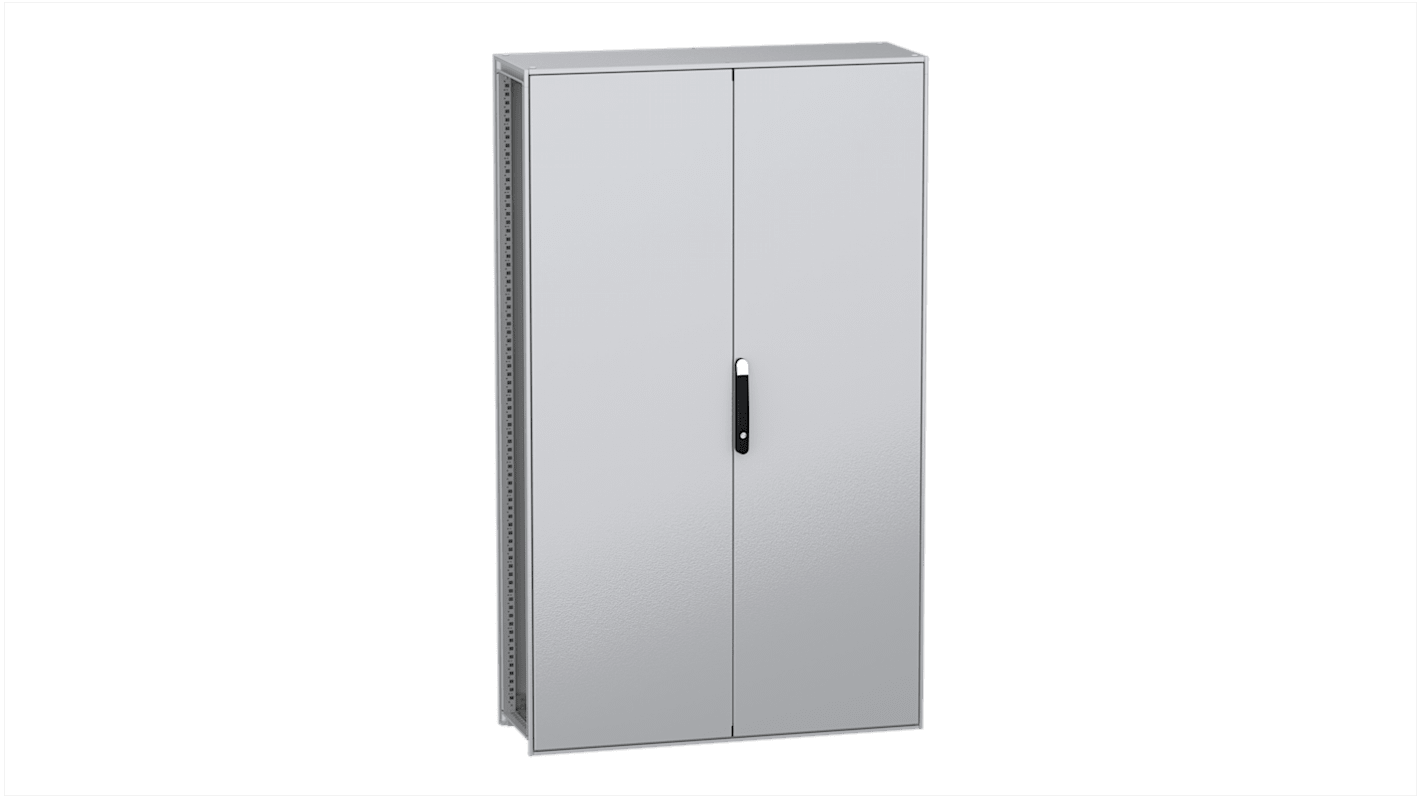 Schneider Electric PanelSeT SFN Series Galvanised Steel Double-Door-Door Floor Standing Enclosure, Plain Door Door,