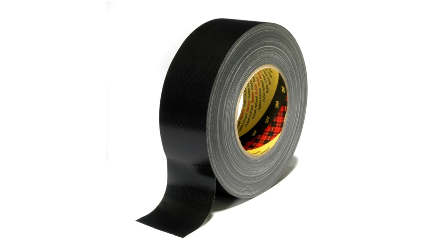 Cinta americana, 3M 389 de color Negro, 25mm x 50m, grosor 0.26mm