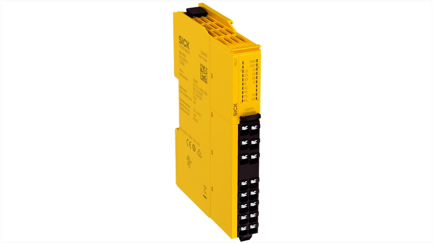 Relé de seguridad Sick RLY3 de 2 canales, para Módulo de expansión, 24V dc, cat. seg. ISO 13849-1 4