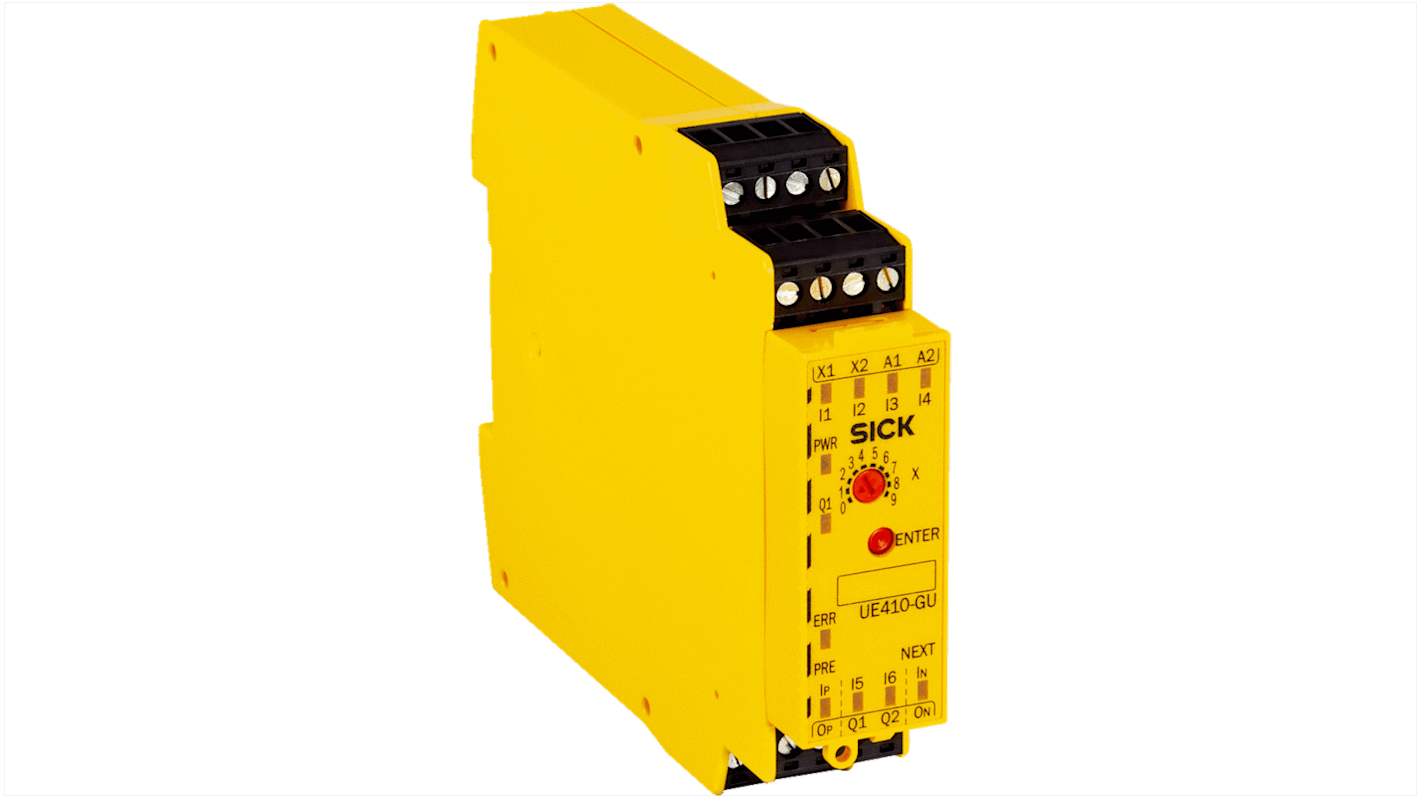 SICK UE410 Series Safety Controller, 4 Safety Inputs, 1 Safety Outputs, 24 V dc