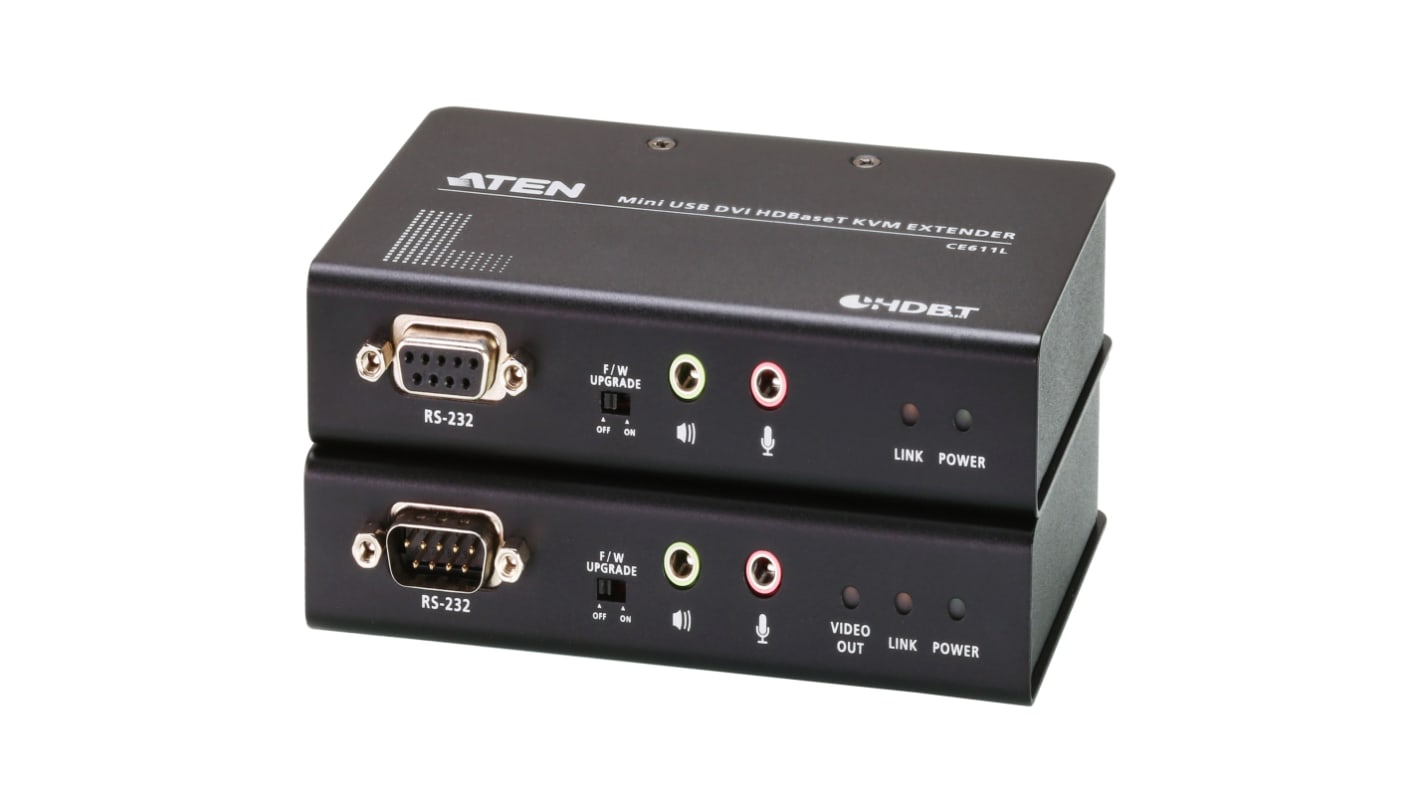 Rozszerzenie KVM, Przedłużacz, 100m, USB, DVI-D, porty: 14