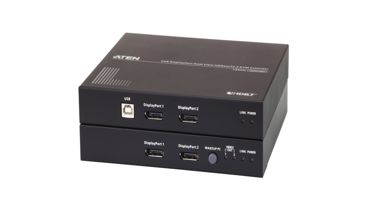 Aten KVM延长器, DisplayPort接口, 18端口, 100m延伸距离, CAT 6传送