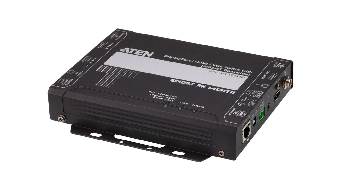 Aten DisplayPort, HDMI, VGA延长器, 3端口, CAT 6传送, 100m, 最大分辨率4096 x 2160