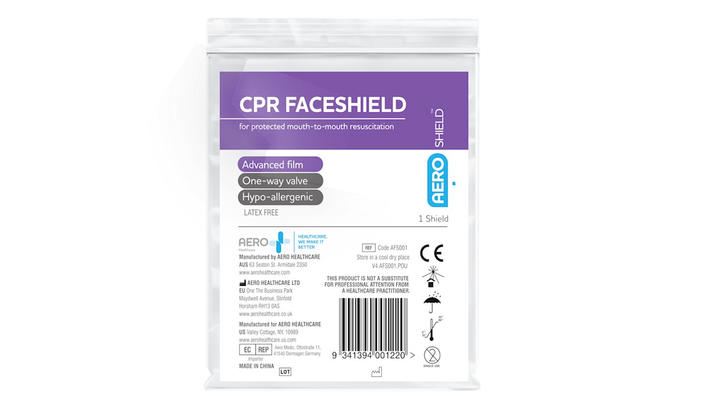 RS PRO White Resuscitation Face Shield