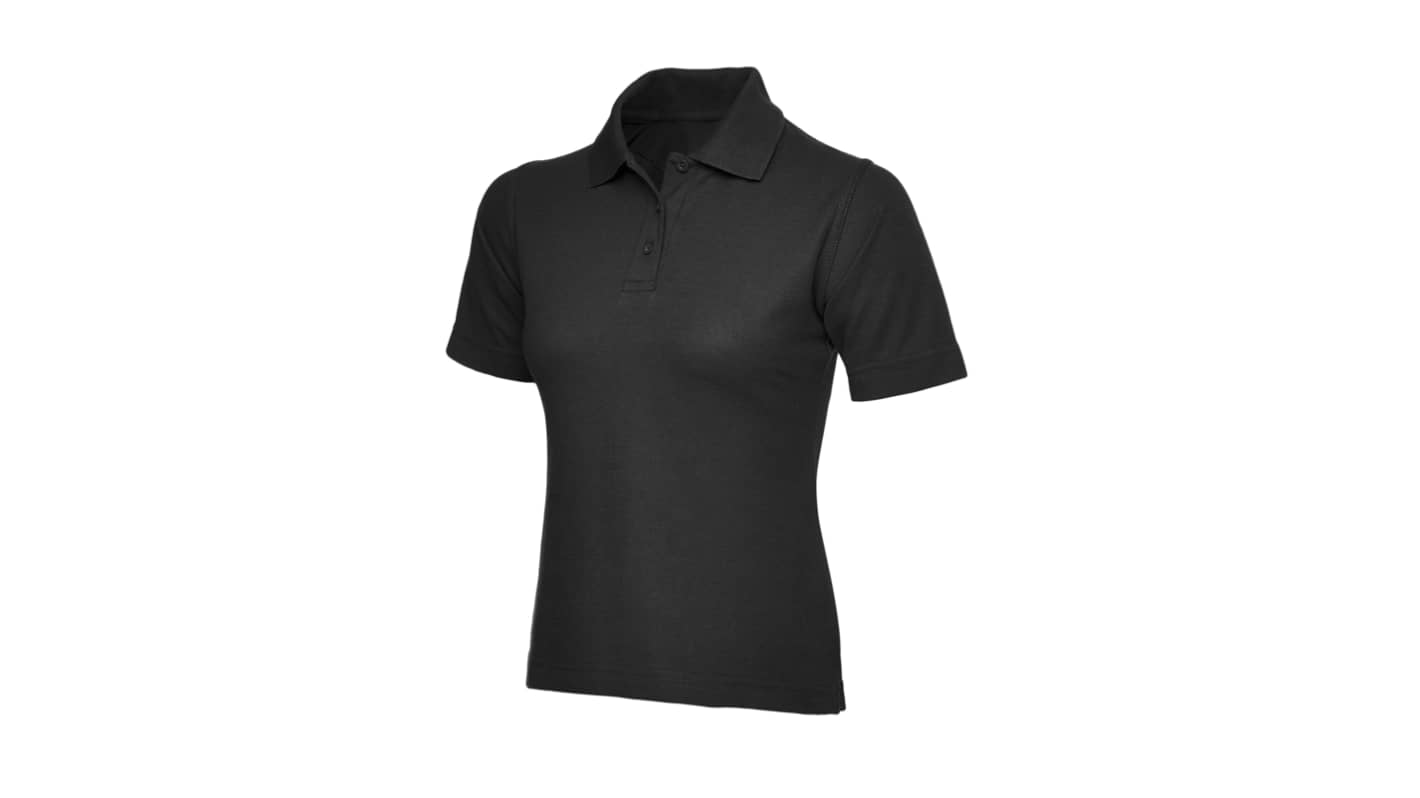 RS PRO Black 50% Cotton, 50% Polyester Polo Shirt, UK- XS