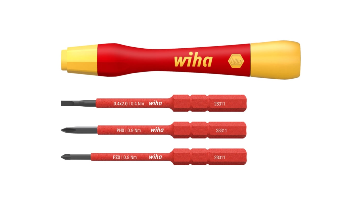 Wiha Phillips, Pozidriv, Slotted Screwdriver Set, 3-Piece