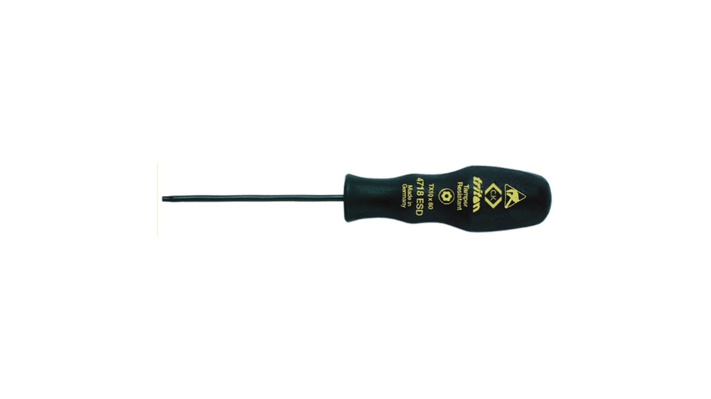 CK Tamperproof Torx Electronic Screwdriver, TX9 Tip, 70 mm Blade, 150 mm Overall