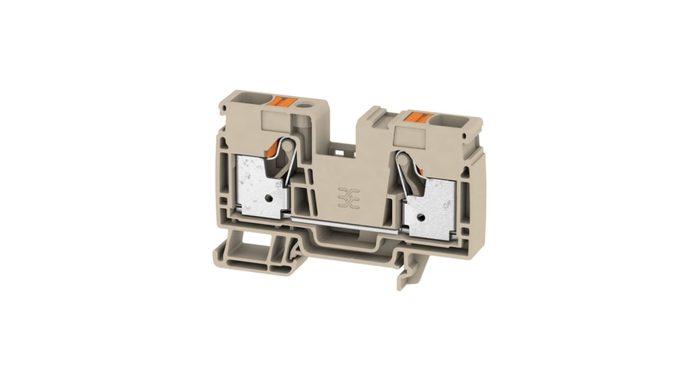 Weidmüller A2C Series Dark Beige, 6mm², 1-Level, Push In Termination, ATEX, IECEx