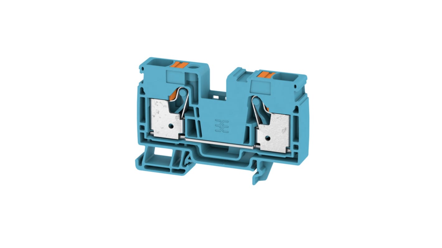 Weidmüller A2C Series Blue, 6mm², 1-Level, Push In Termination, ATEX, IECEx