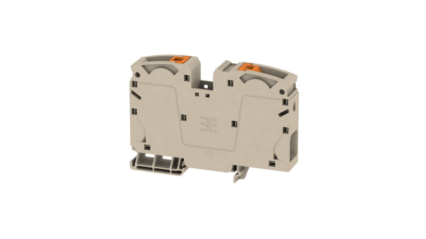 Weidmüller A2C Series Dark Beige, 35mm², 1-Level, Push In Termination, ATEX, IECEx
