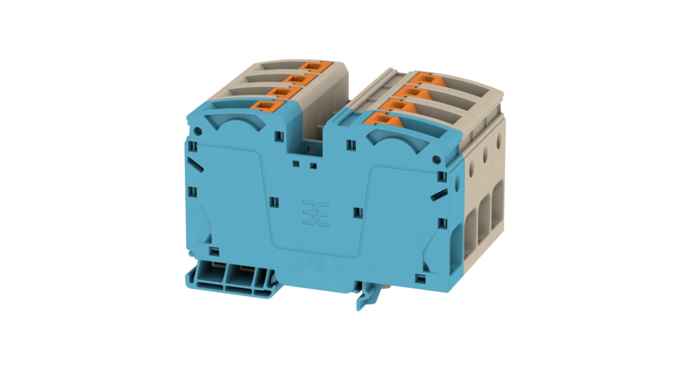 Weidmüller A2C Series Dark Beige, 35mm², 1-Level, Push In Termination, ATEX, IECEx