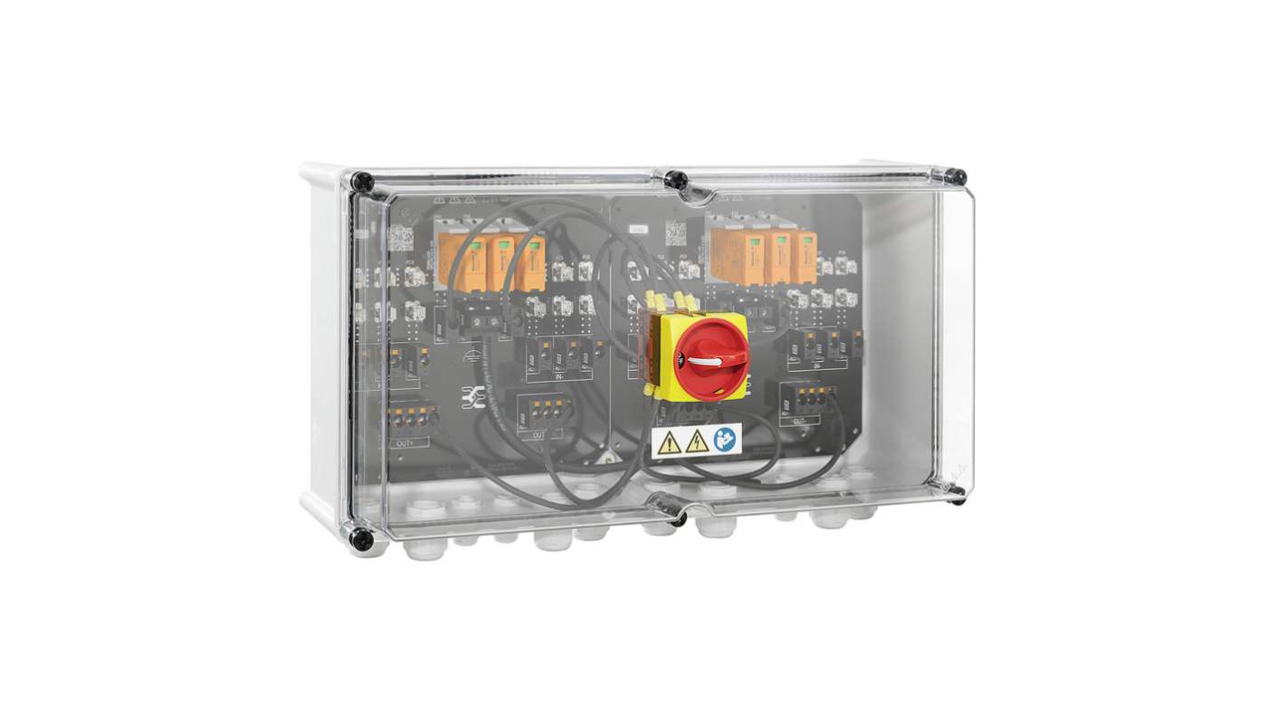 Weidmüller PVN Series Grey, Transparent Polycarbonate, Polyester Glass Fibre Reinforced Junction Box, IP65, 6