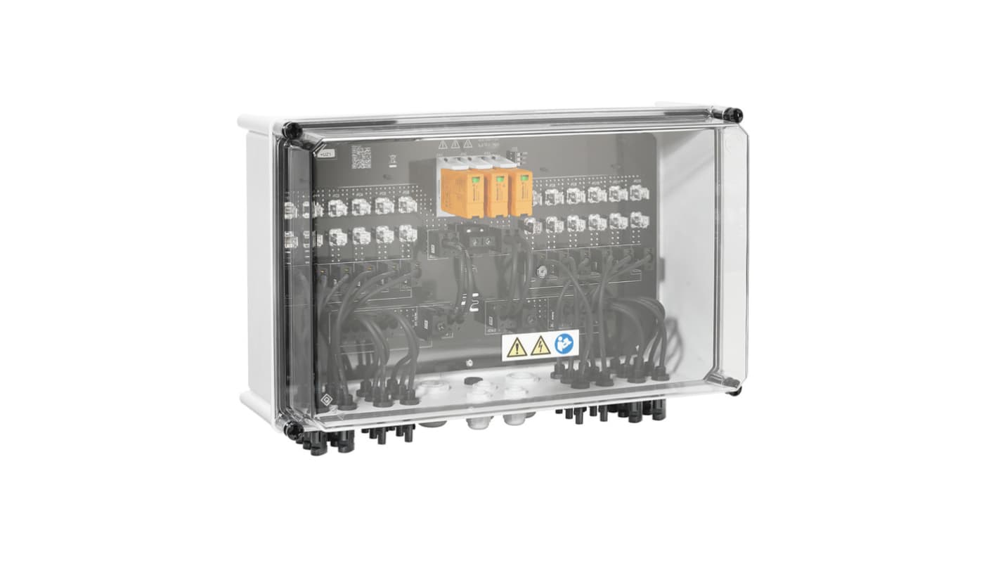 Weidmüller PVN Series Grey, Transparent Polycarbonate, Polyester Glass Fibre Reinforced Junction Box, IP65, 12