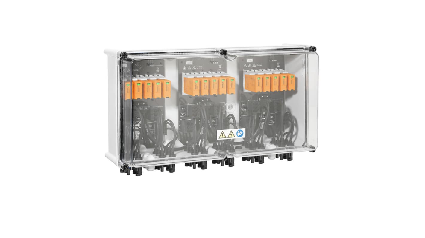 Weidmüller PVN Series Grey, Transparent Polycarbonate, Polyester Glass Fibre Reinforced Junction Box, IP65, 3