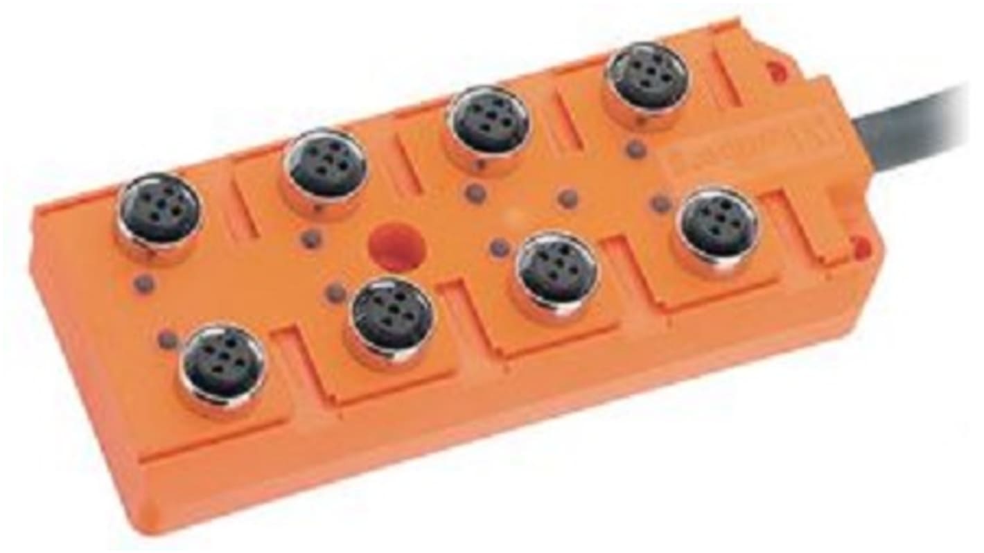 Lumberg Automation 111 Series Sensor Box, M12, 5m cable, 8 way, 8 port