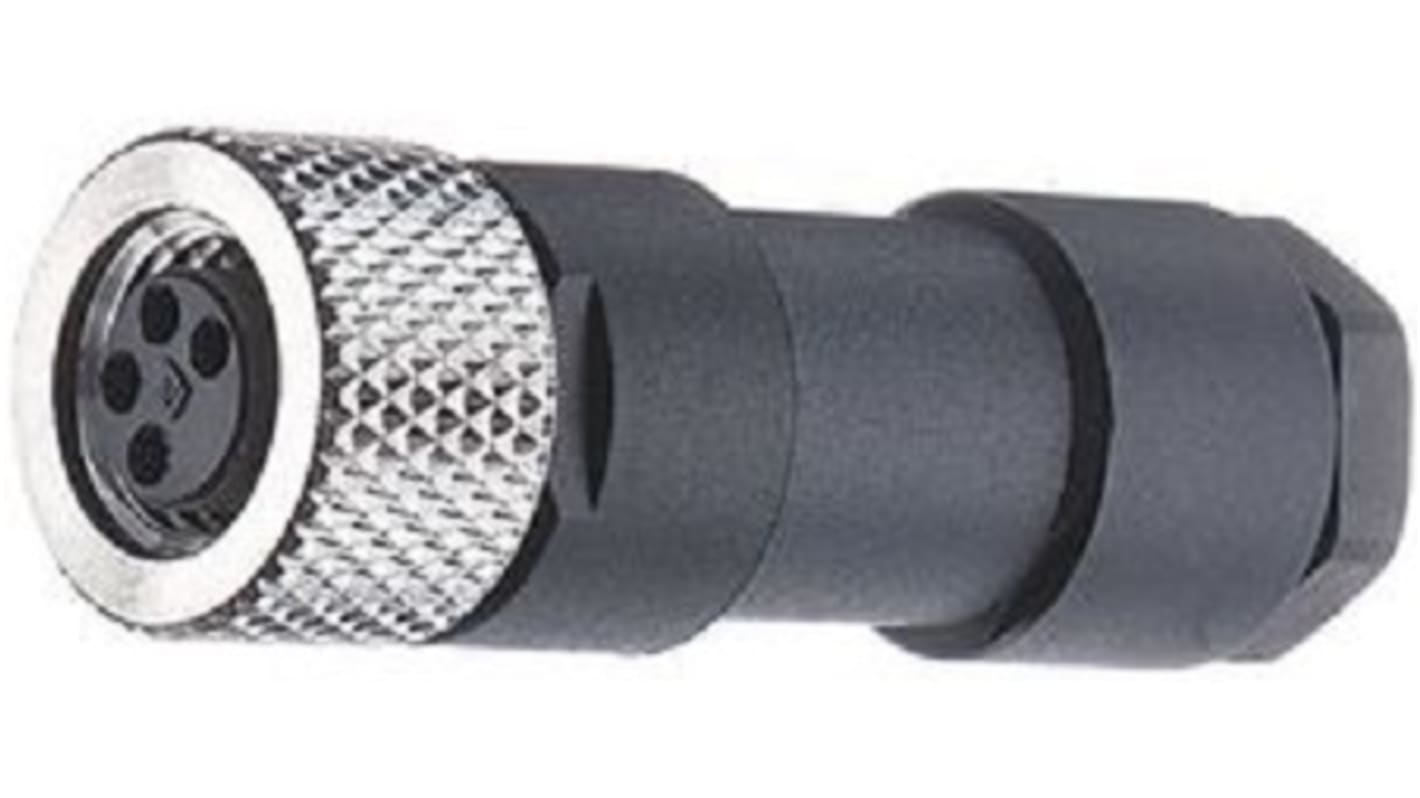 Lumberg Automation M8插座插座, 4芯, 电缆安装, IP67, 20系列