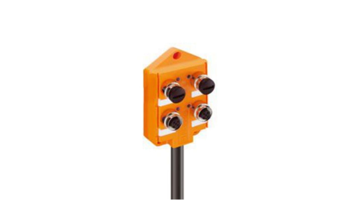 Lumberg Automation 606 Series Sensor Box, M12, 5m cable, 4 way, 4 port