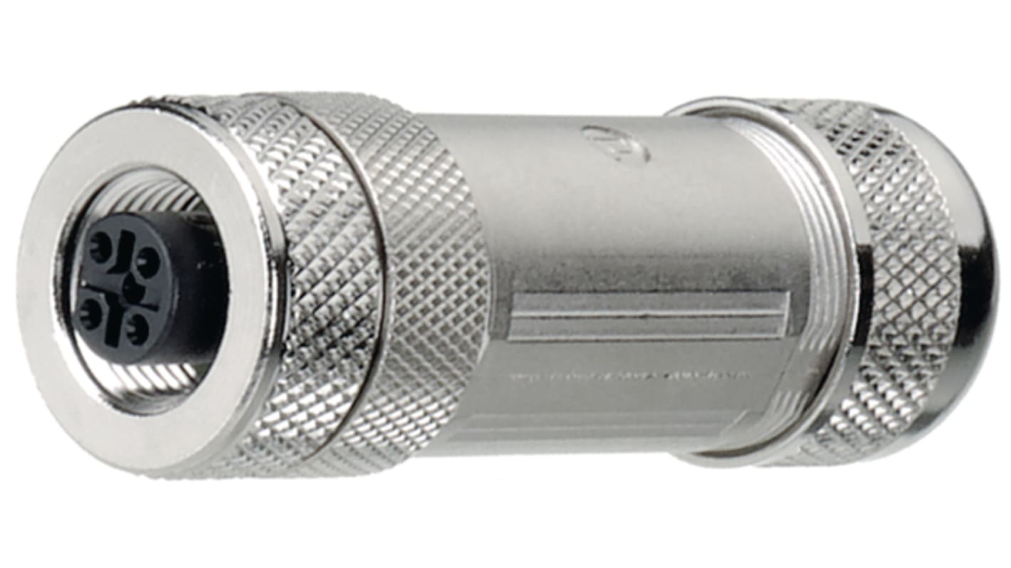 Lumberg Automation Socket, 5 Contacts, Cable Mount, M12 Connector, Socket, Female, IP67, 66 Series