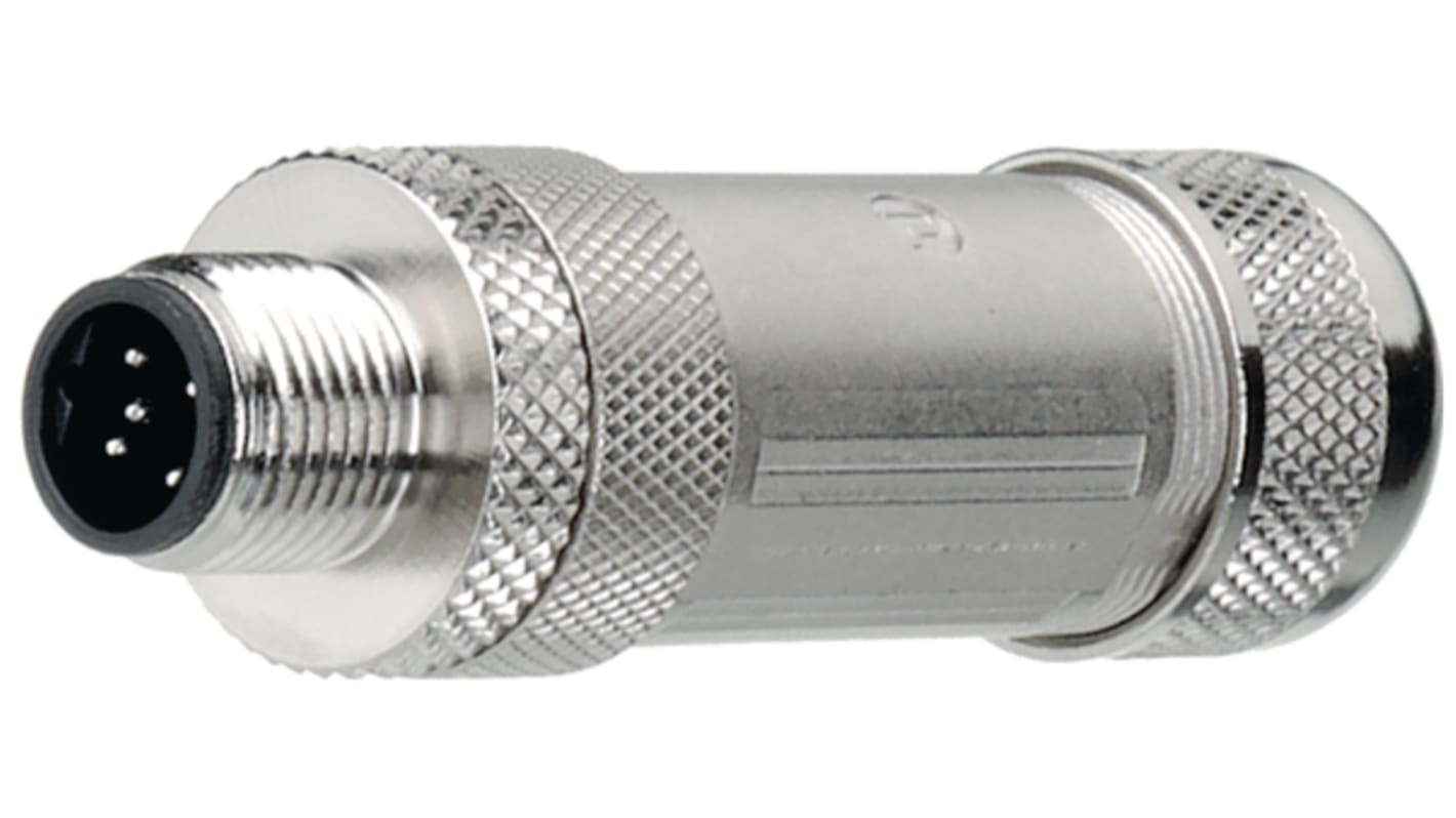 Lumberg Automation Industrial Circular Connectors, 5 Contacts, Cable Mount, M12 Connector, Plug, Male, IP67, 662 Series