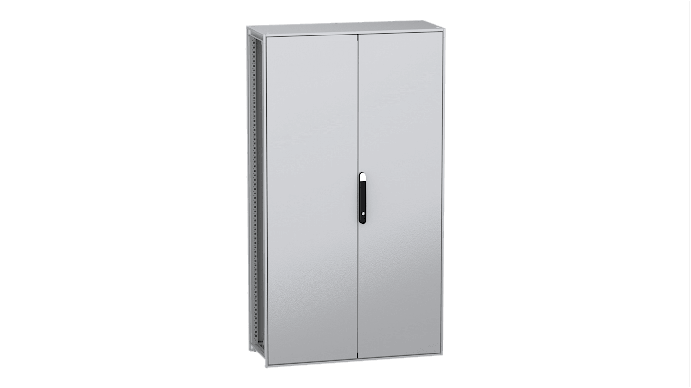 Schneider Electric PanelSeT SFN Series Galvanised Steel Double-Door-Door Floor Standing Enclosure, Plain Door Door,