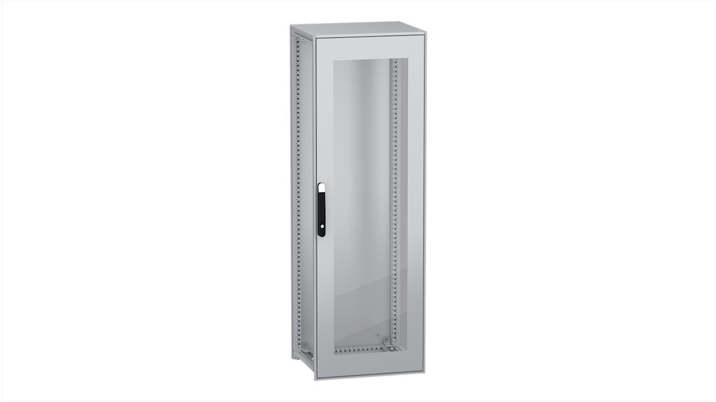 Schneider Electric PanelSeT SFN Series Galvanised Steel Single-Door-Door Floor Standing Enclosure, Glazed Door Door,