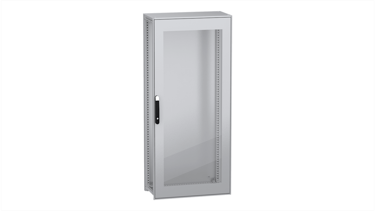 Schneider Electric PanelSeT SFN Series Galvanised Steel Single-Door-Door Floor Standing Enclosure, Glazed Door Door,