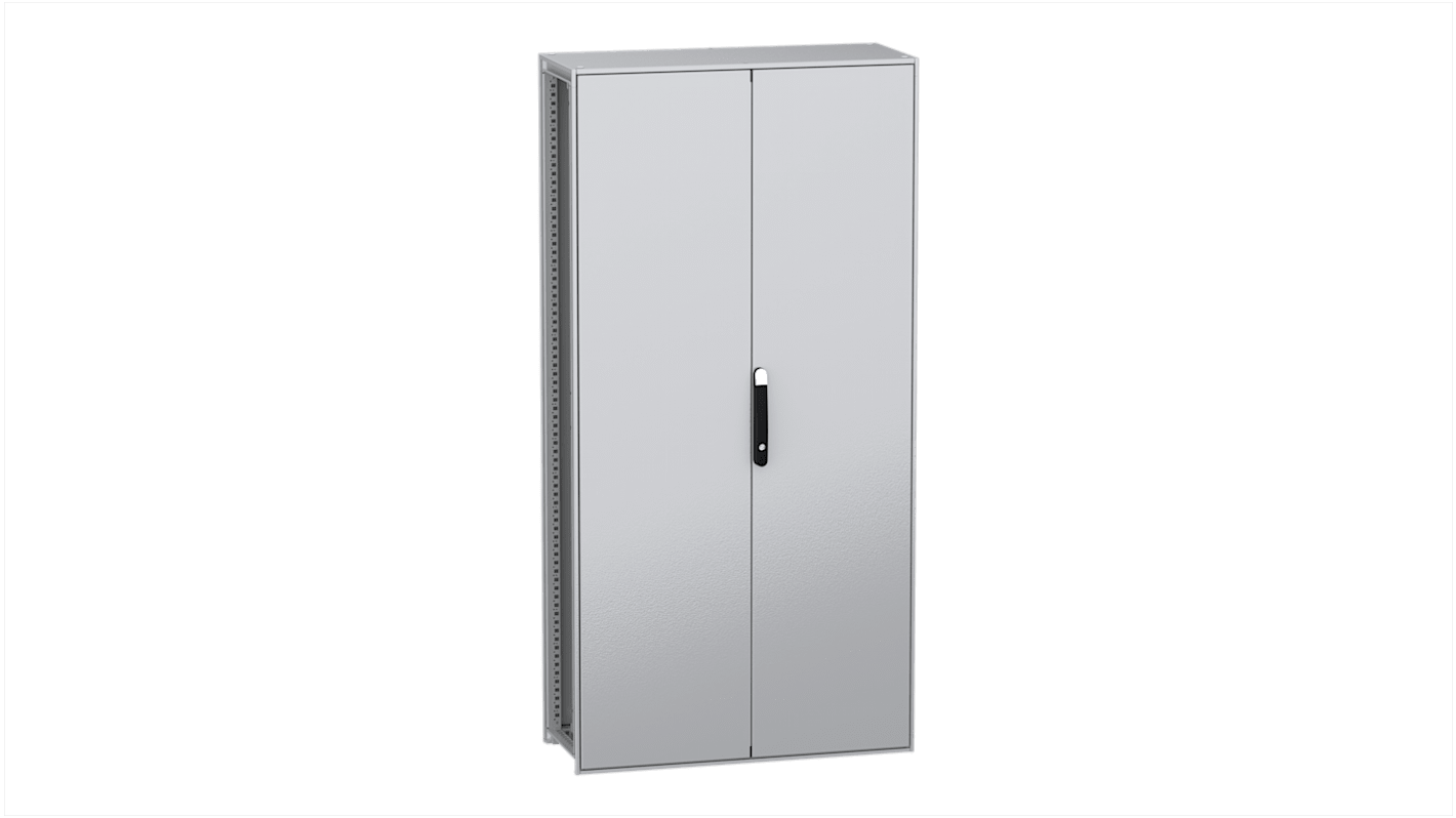 Schneider Electric PanelSeT SFN Series Galvanised Steel Double-Door-Door Floor Standing Enclosure, Plain Door Door,