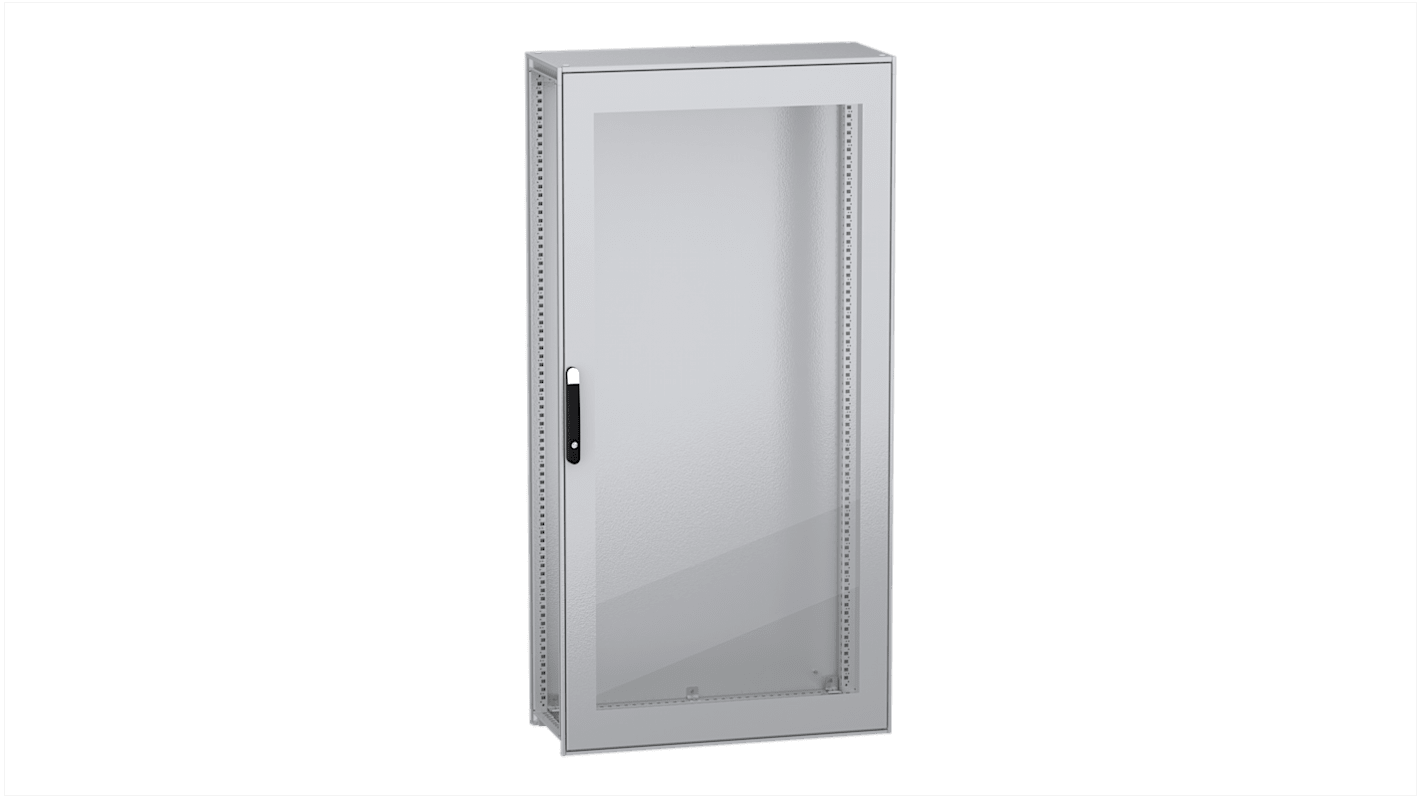 Schneider Electric PanelSeT SFN Series Galvanised Steel Single-Door-Door Floor Standing Enclosure, Glazed Door Door,